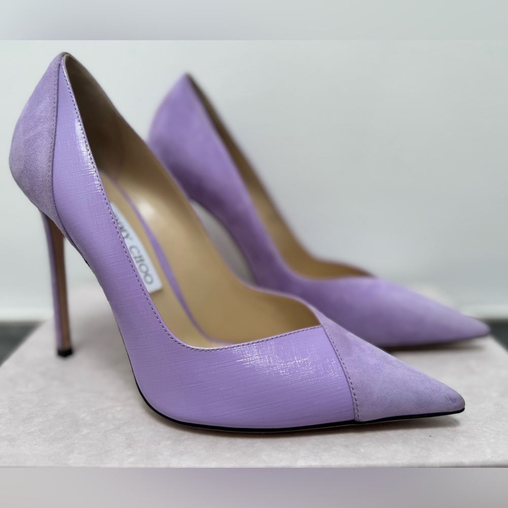 Jimmy Choo Purple Suede Stiletto Heels